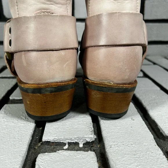 Frye Boots Western Women's Light Pink Heeled Boots 10 - Picture 6 of 10
